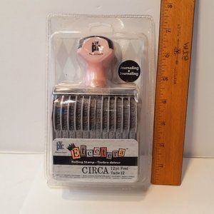 NEW Provo Craft Etcetera Rolling Stamp, Titling, CIRCA 12 pt Font 24-8064 Pink